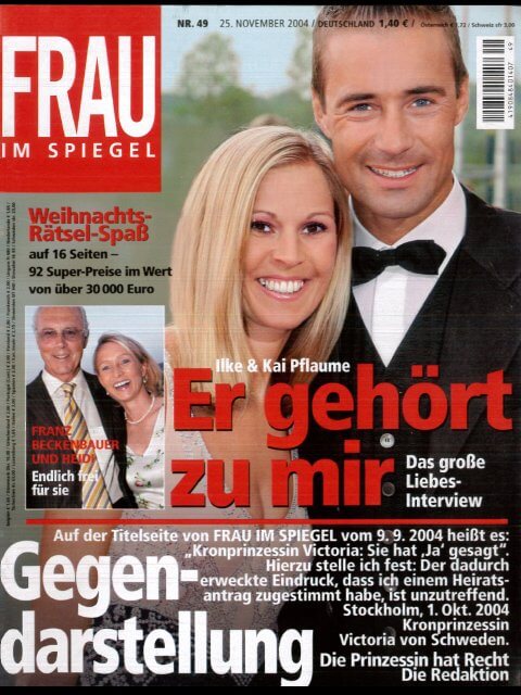 Gegendarstellung, Frau im Spiegel